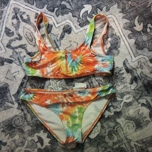 Colorful Tie-Dye Kids Bikini
